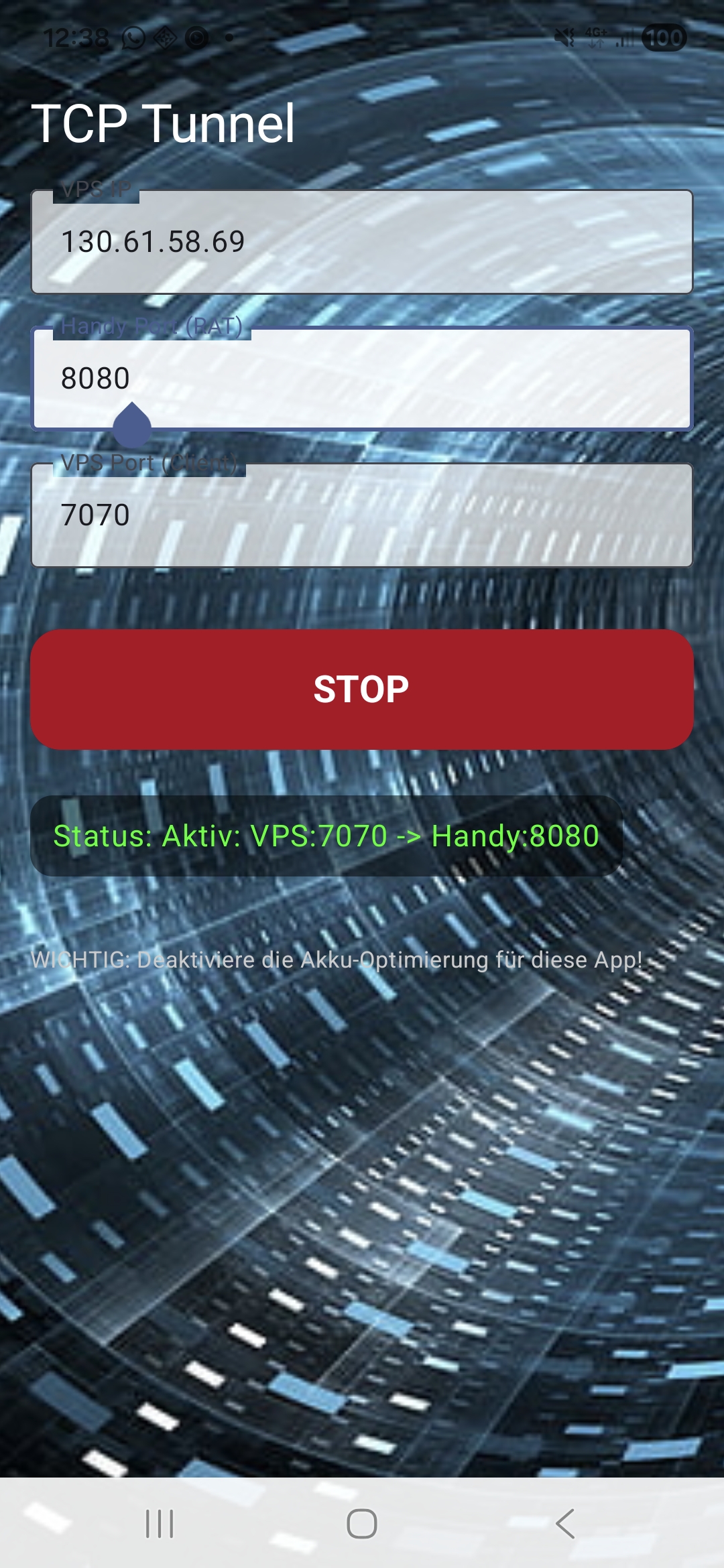 TCP Tunnel Interface